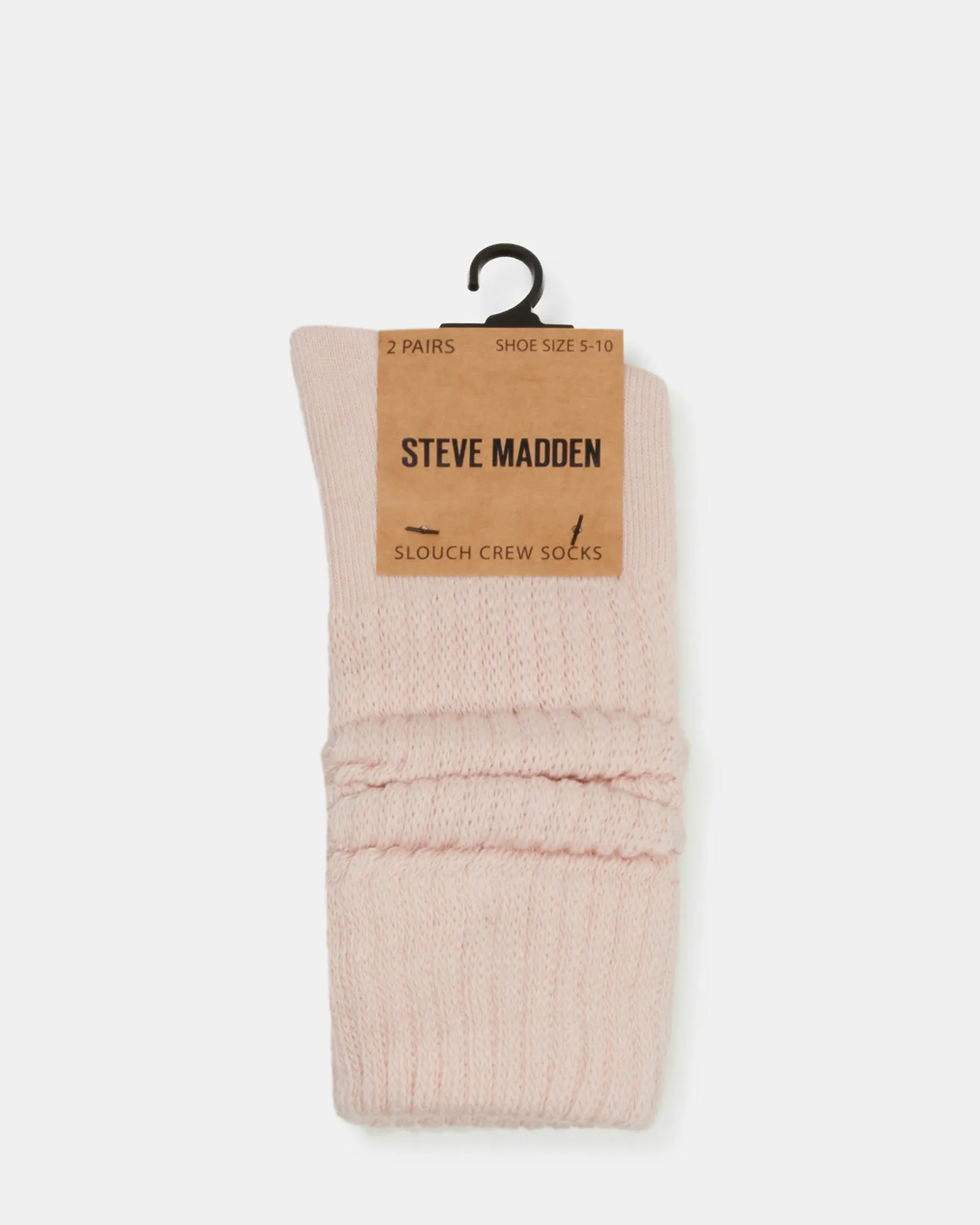2 PACK SLOUCHY CREW SOCKS BLUSH MULTI
