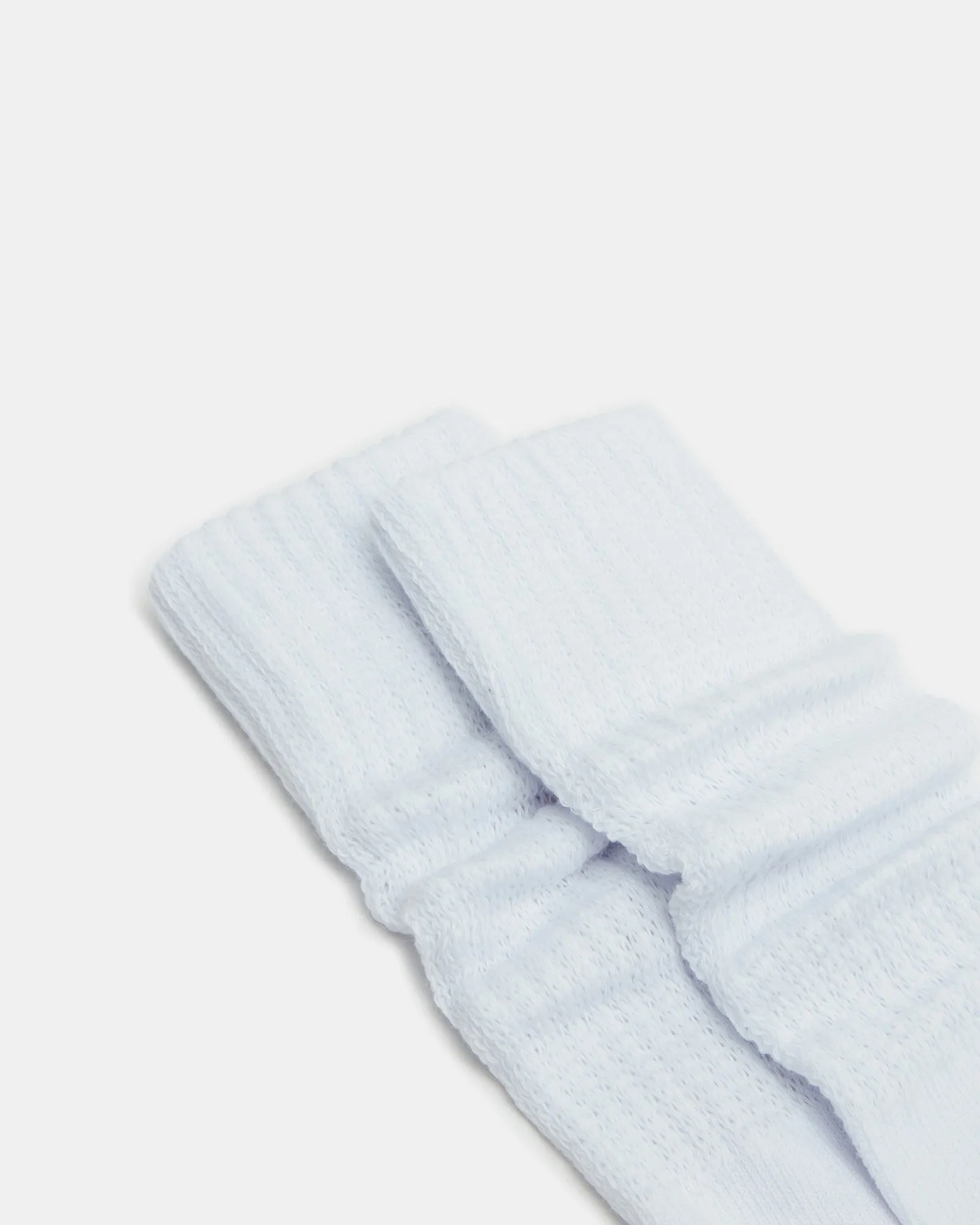 2 PACK SLOUCHY CREW SOCKS WHITE