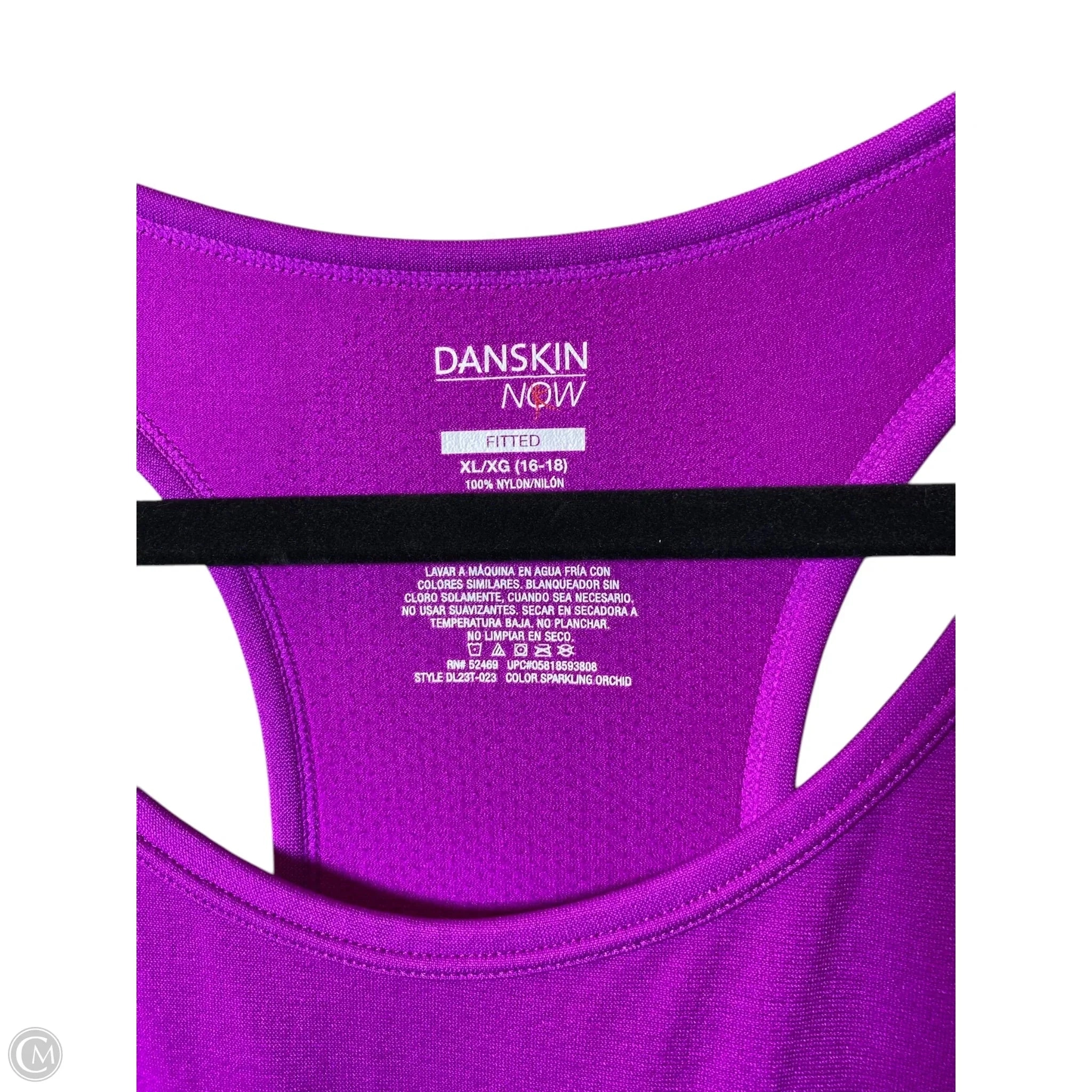 Athletic Tank Top By Danskin In Purple, Size: Xl