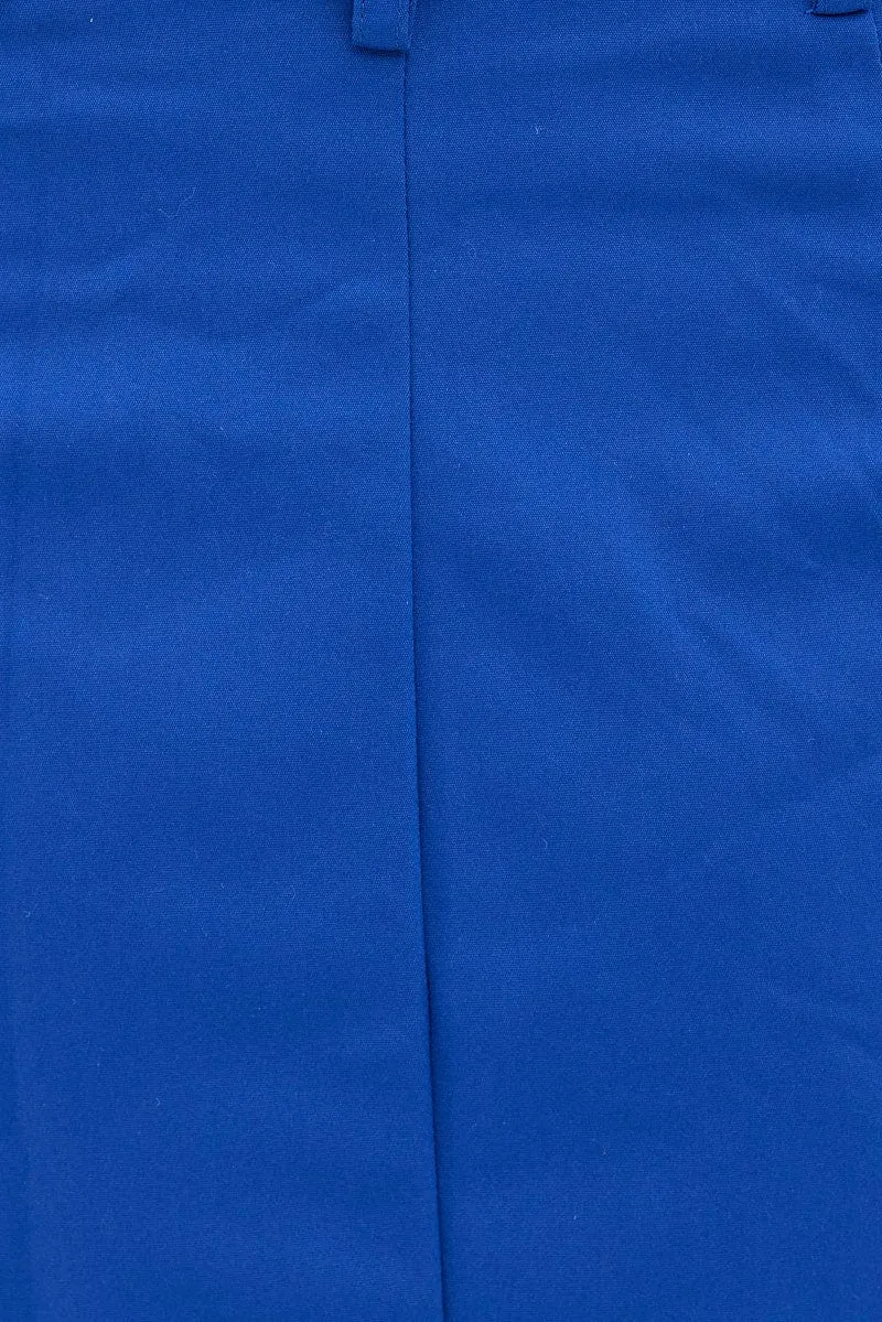 Blue Mini Skirt High Rise Front Split