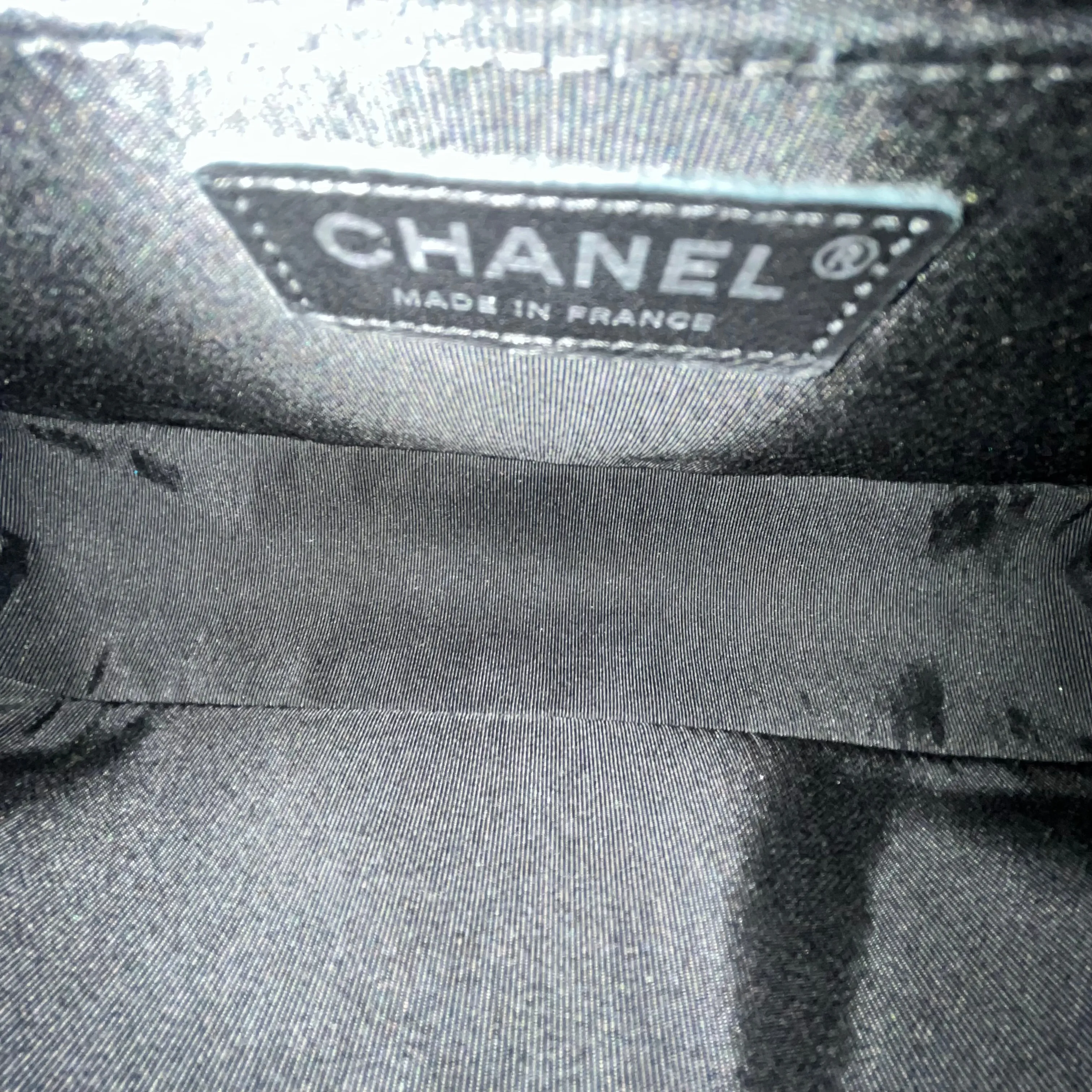 CHANEL Mosaic Boy Medium Wool Flap Bag