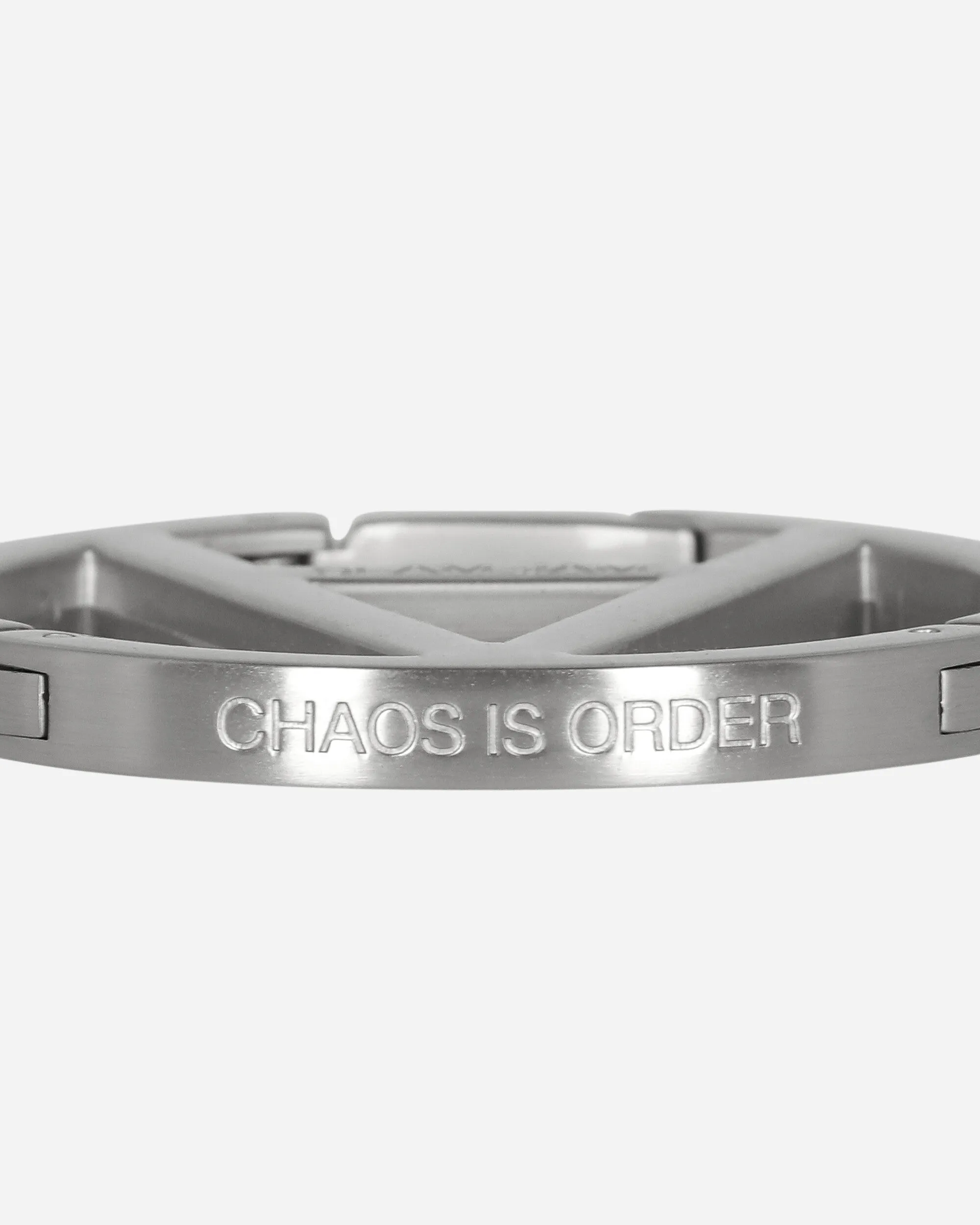 CHAOS IS ORDER Logo Carabiner Silver