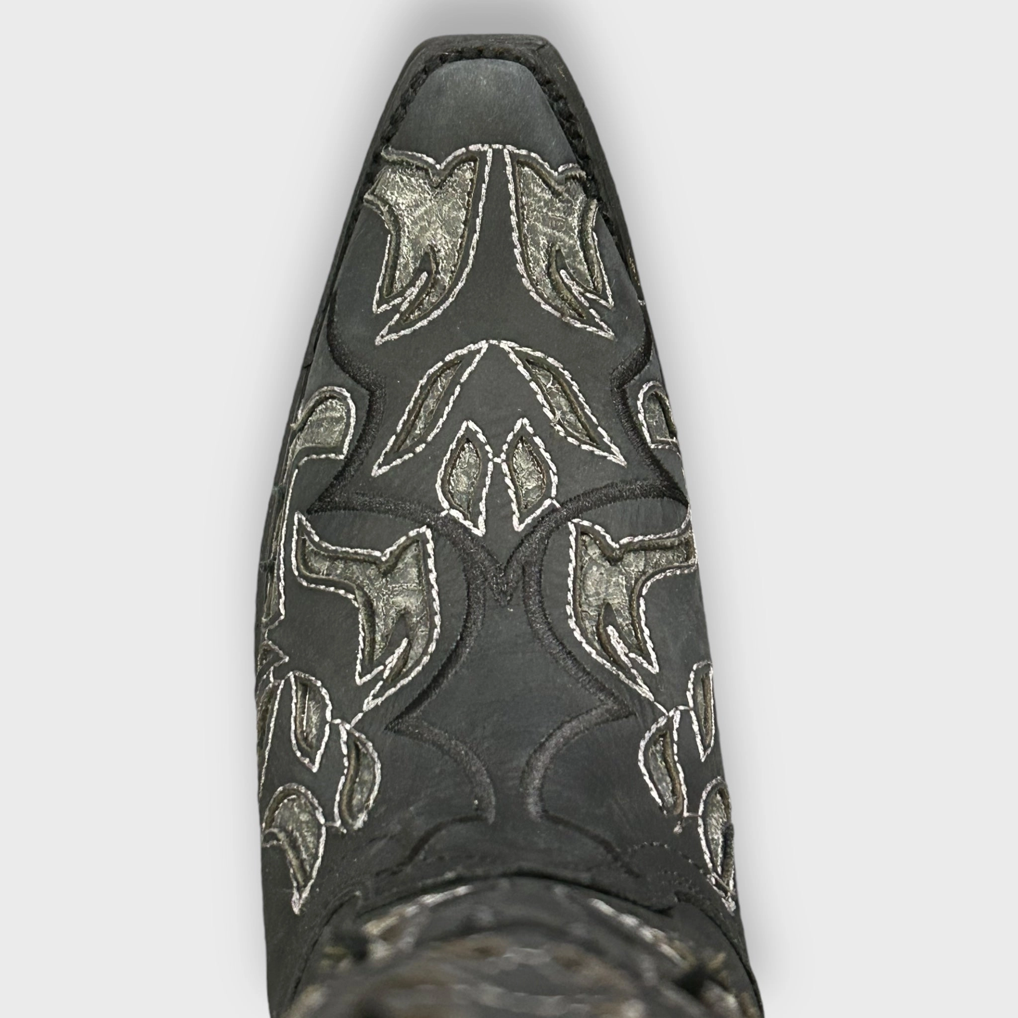 Circle G by Corral Ladies Western Inlay Snip Toe Boots in Black/Grey L6033