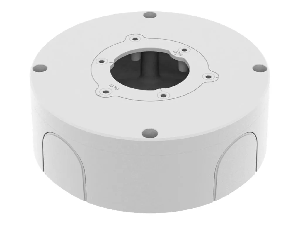 Hanwha Vision SBO-140BW - Camera back box - wall mountable, pole mountable, pipe mountable - white, RAL 9003