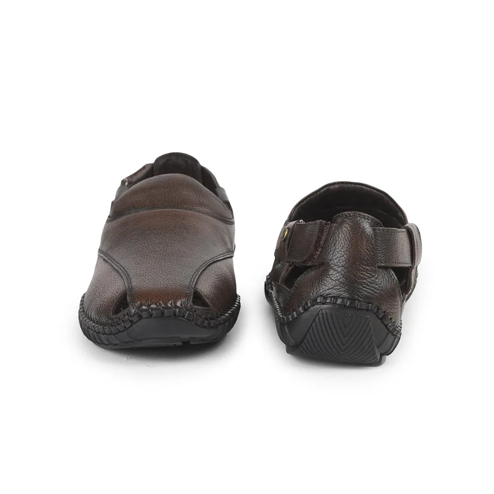 Healers Formal Brown Sandals For Men JPL-204 By Liberty