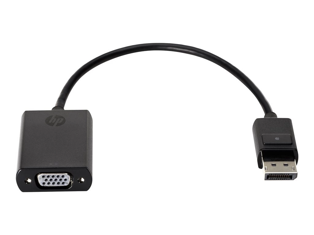 HP - VGA adapter - DisplayPort (M) to HD-15 (VGA) (F) - 7.9 in - for HP Z1 G9; Elite t655; Pro 260 G9, 400 G9, t550; ProOne 440 AS615AT