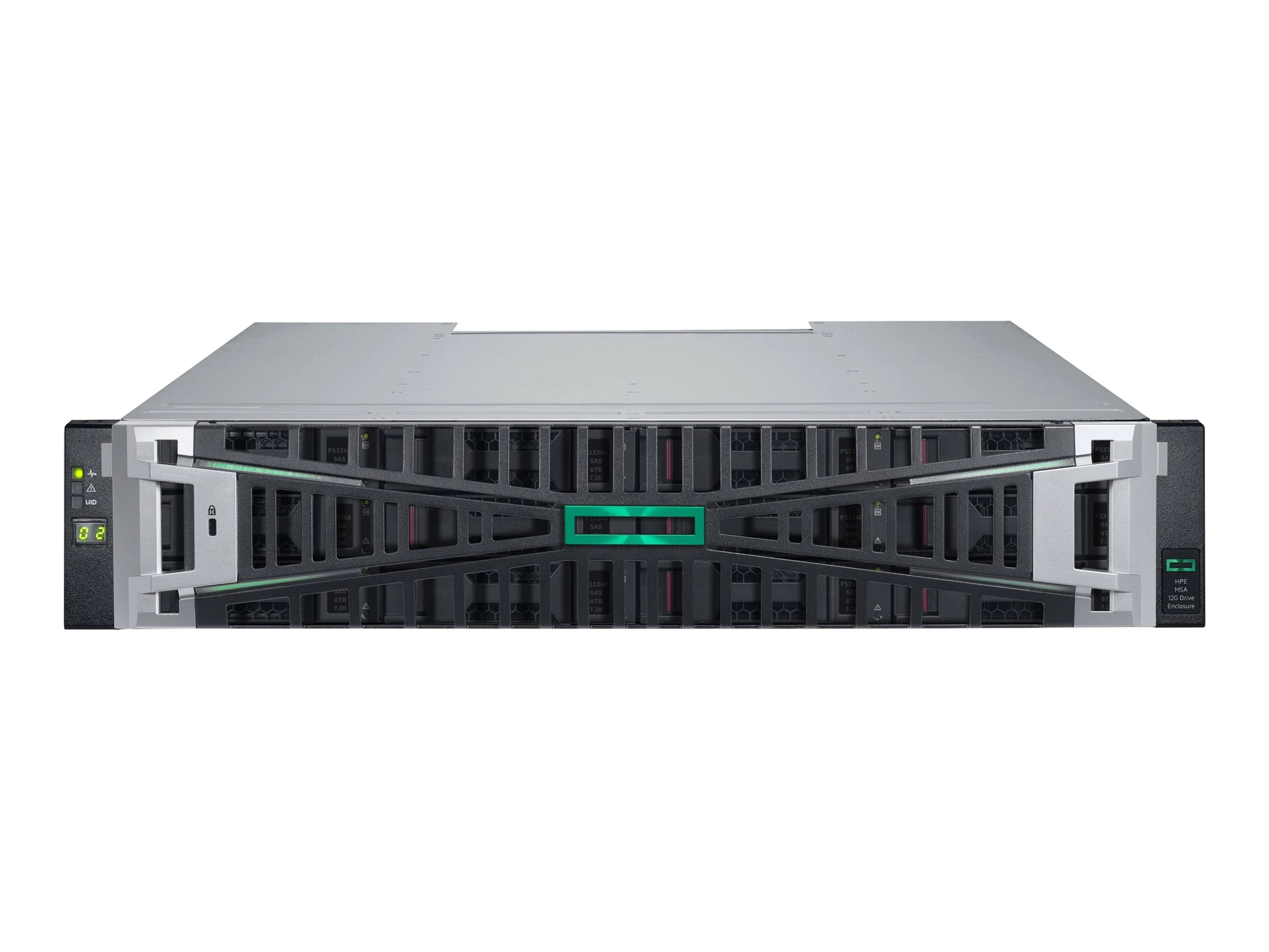 HPE Modular Smart Array 12-drive LFF Drive Enclosure - Storage enclosure - 12 bays (SAS-3) - rack-mountable - 2U S1H54A