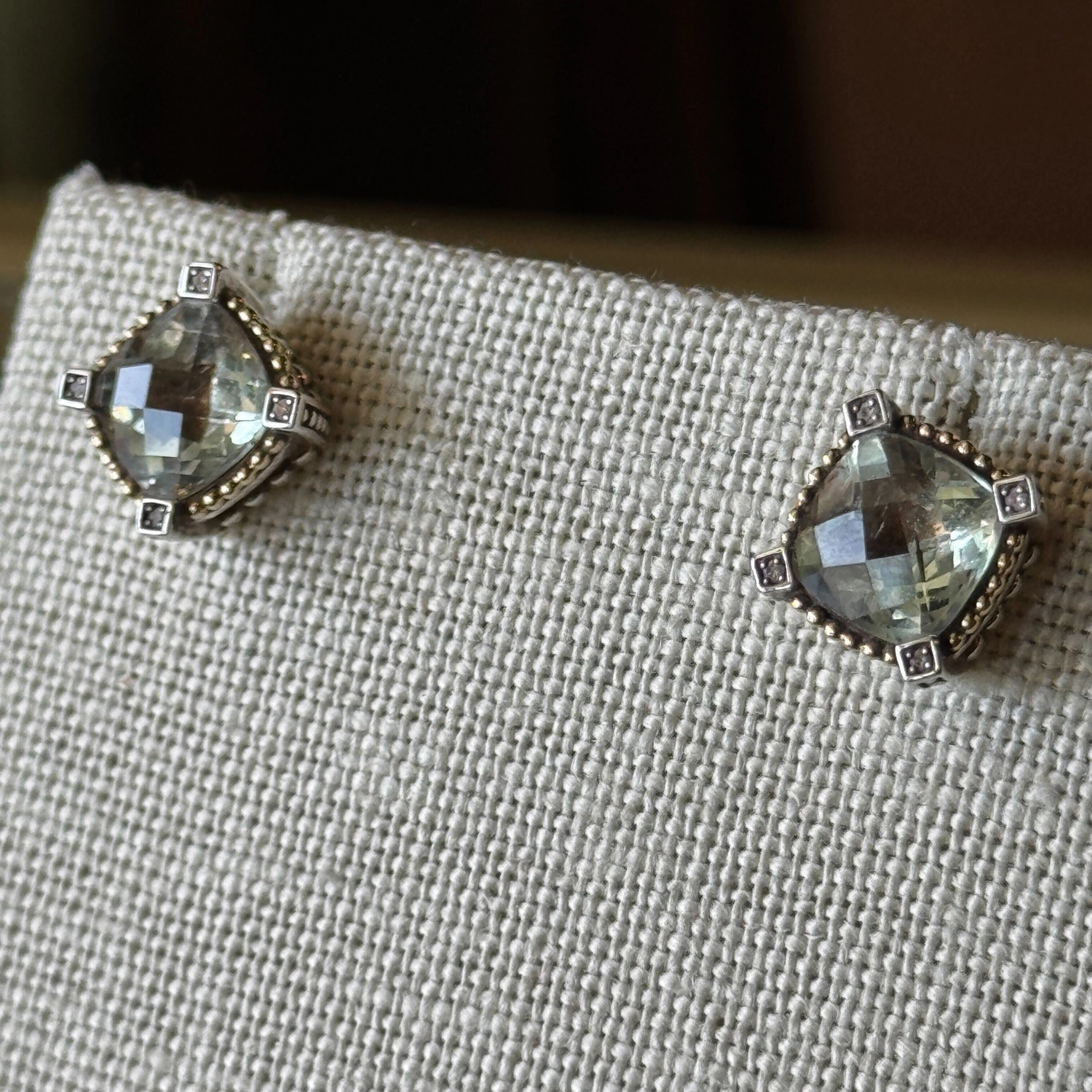 LAGOS Cushion with Halo Earrings