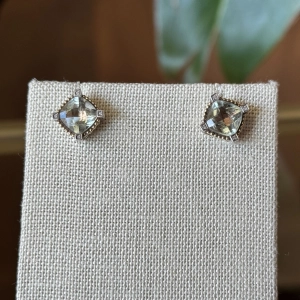 LAGOS Cushion with Halo Earrings