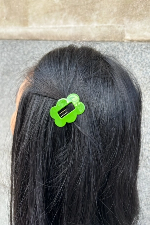Mercantile Scalloped Green Hair Clip