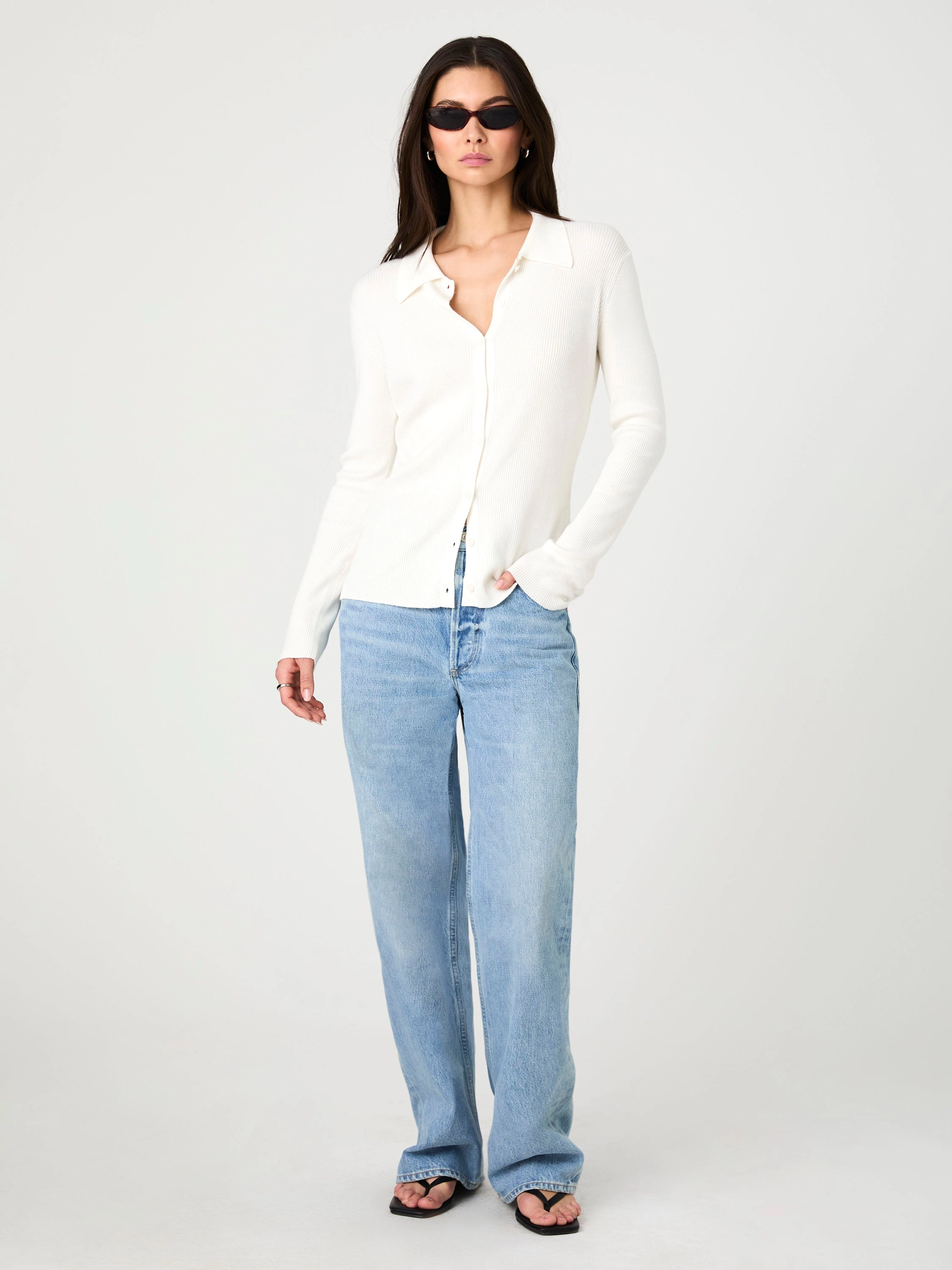 Nadina Collared Knit Top