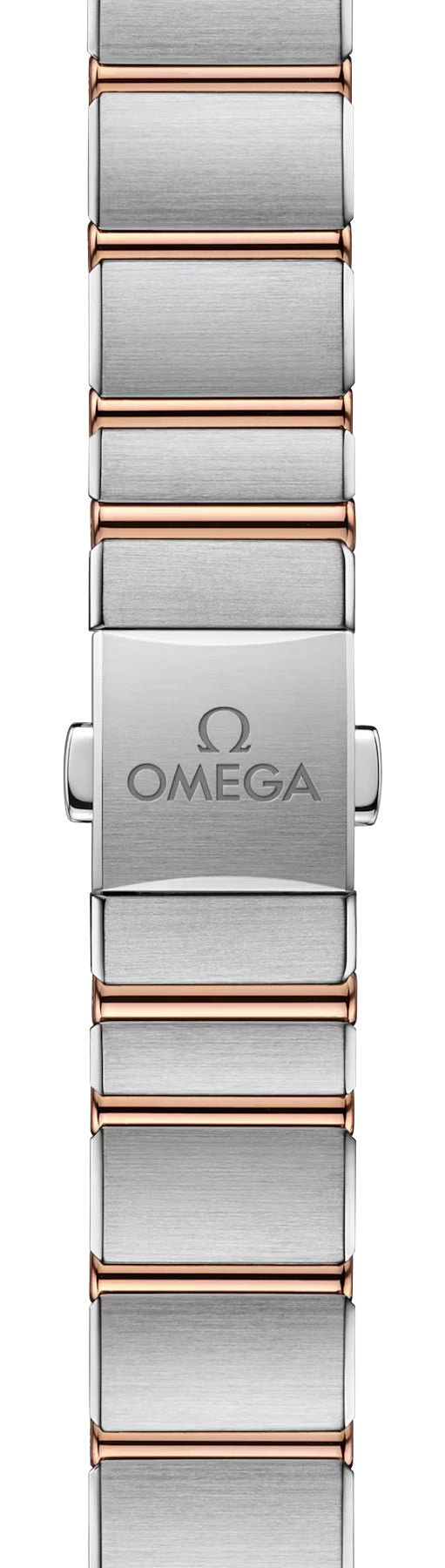 Omega Constellation Stainless Steel & 18K Rose Gold Silver Dial Diamonds Quartz Womens Watch 131.25.25.60.52.001
