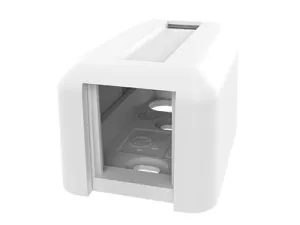 Ortronics TracJack - Surface mount box - for 1 unit module, single sided, with cover - cloud white - 1 port 404TJ1-88