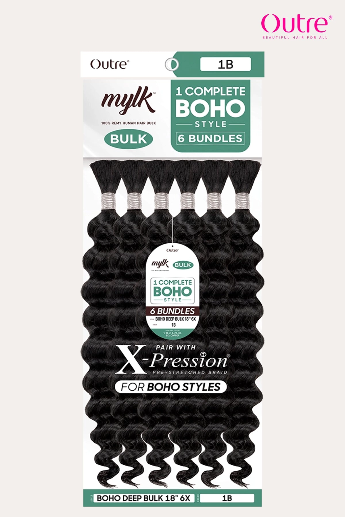 OUTRE MYLK BOHO DEEP BULK 6X 18"