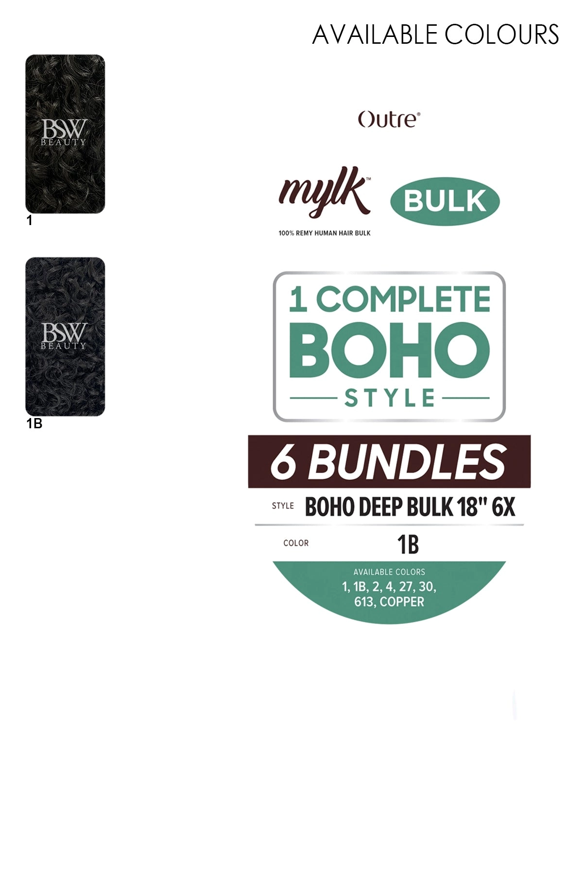 OUTRE MYLK BOHO DEEP BULK 6X 18"