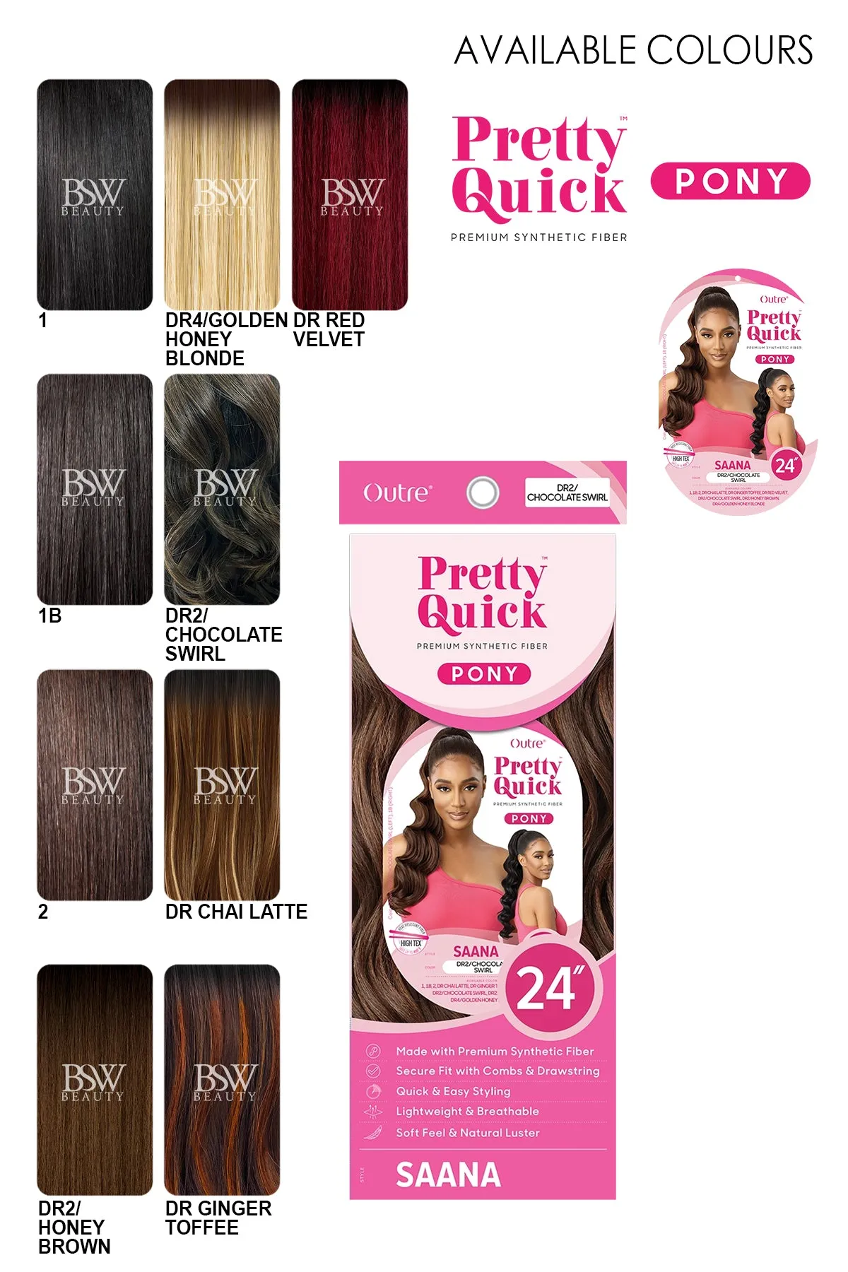 OUTRE PRETTY QUICK PREMIUM SYNTHETIC PONYTAIL - SAANA