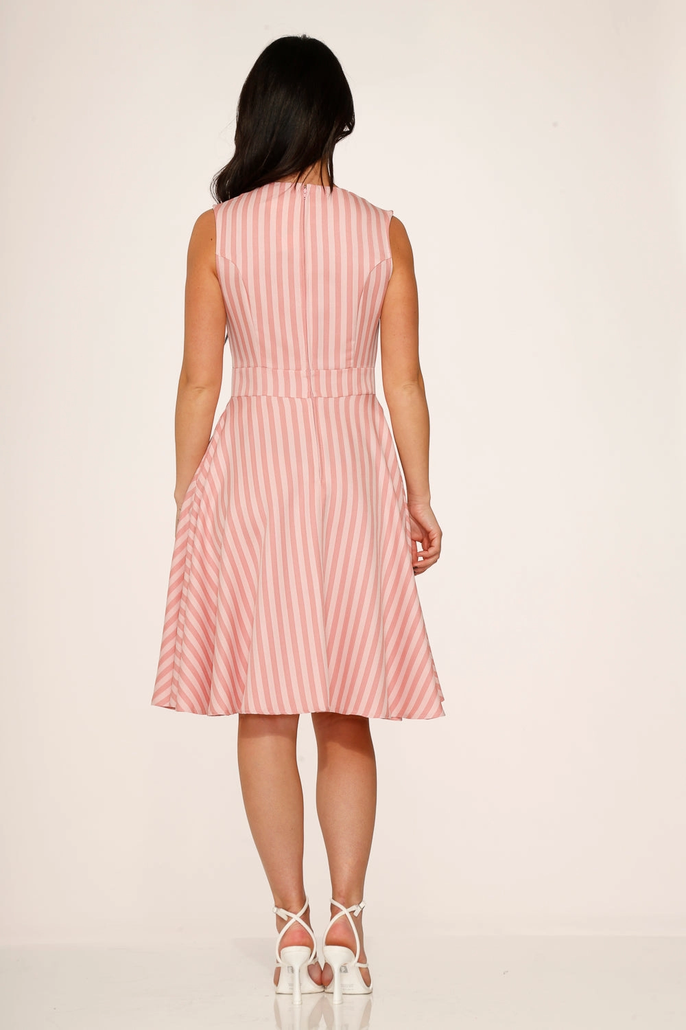 Pink Stripe Swing Dress