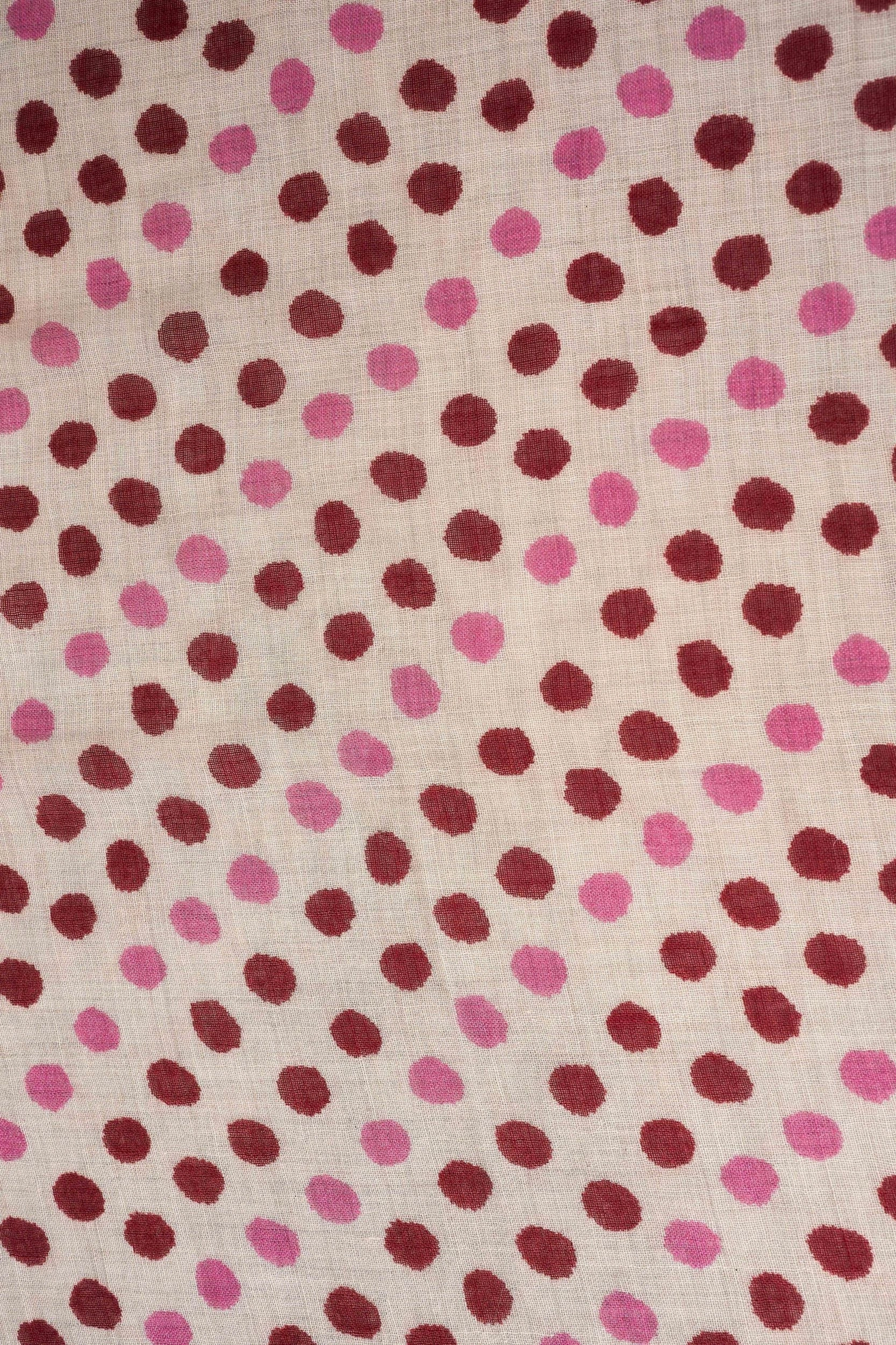 Polka Dot Wool Scarf - Multicolour
