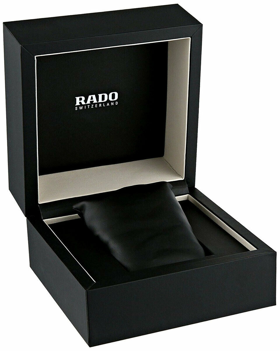 Rado Coupole L Silver Dial Brown Leather Strap Quartz Mens Watch R22864035