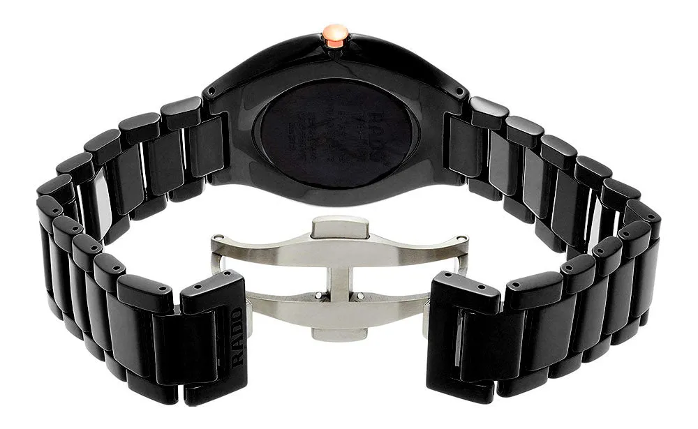 Rado True Thinline Black Ceramic Black Dial Quartz Mens Watch R27741152