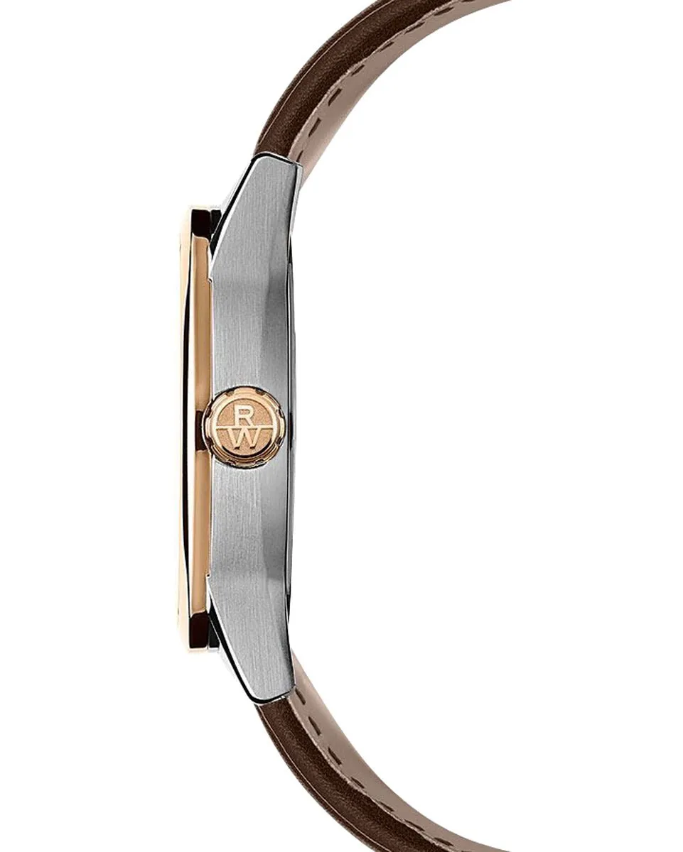 Raymond Weil Freelancer Automatic Two-Tone Stainless Steel Black Dial Brown Leather Strap Mens Watch 2780-SC5-20001