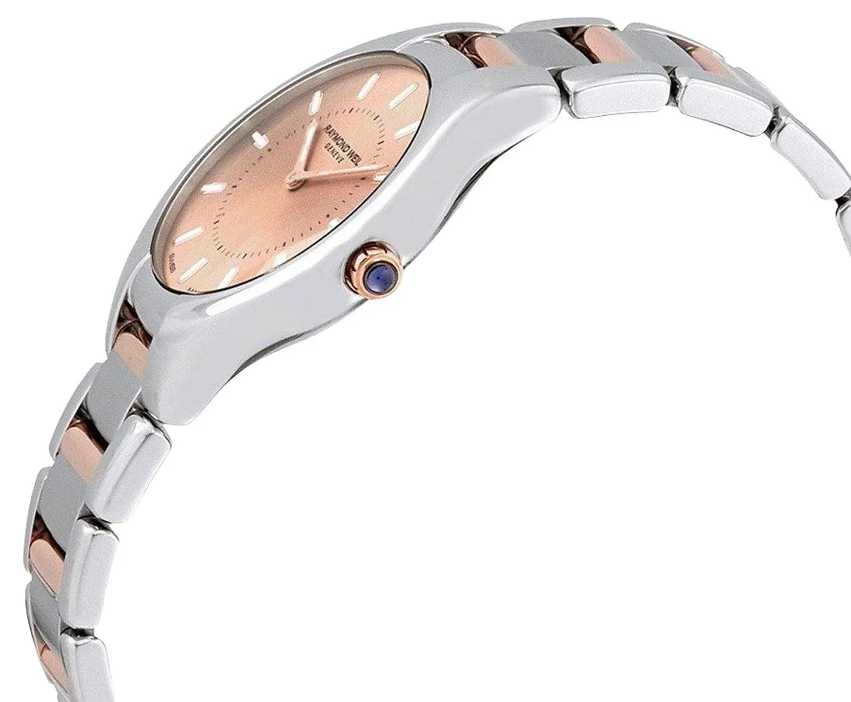 Raymond Weil Noemia Two-Tone Stainless Steel Rose Gold Dial Quartz Womens Watch 5132-SP5-81001