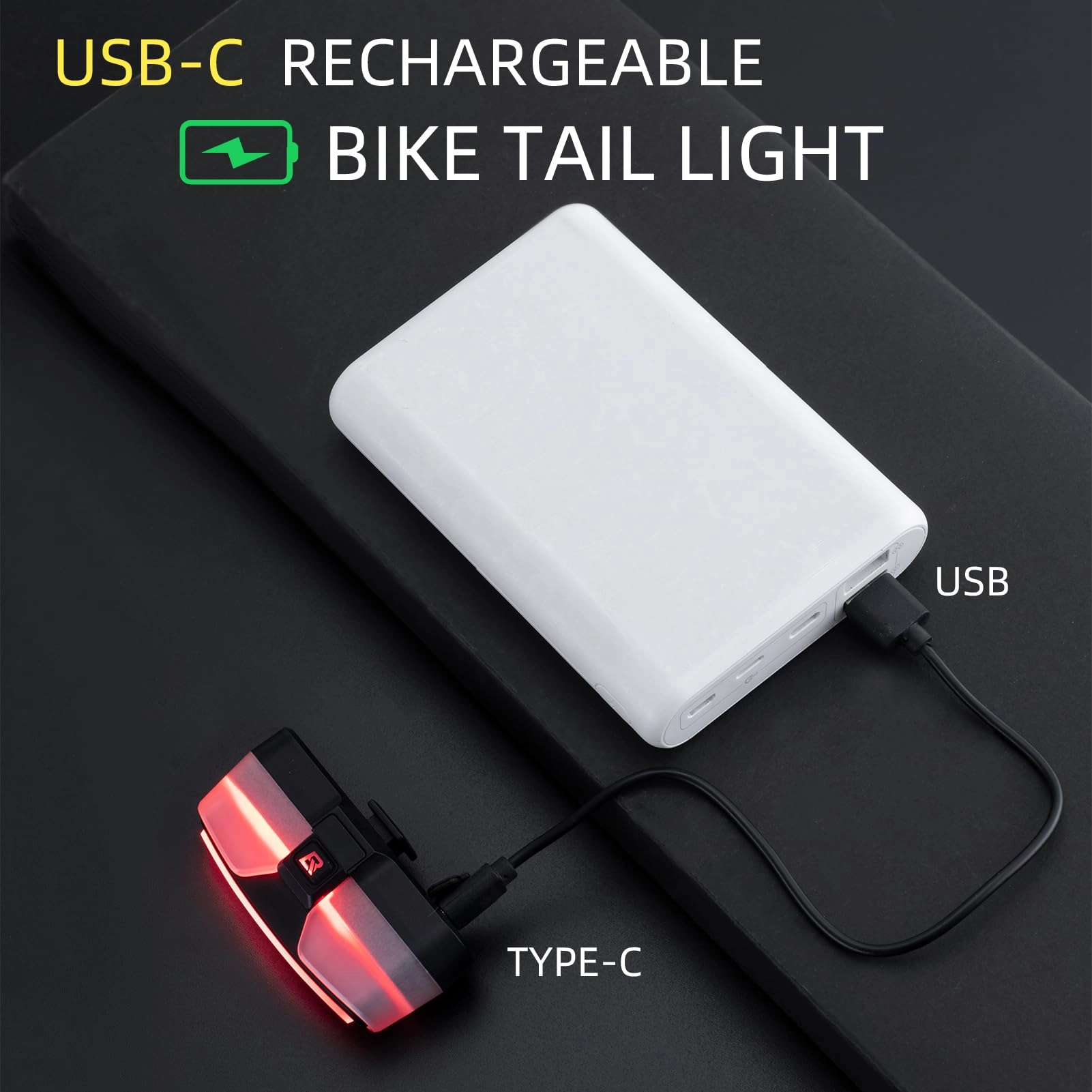 ROCKBROS Smart Bike Tail Light, Brake Sensing, Waterproof, USB Rechargeable