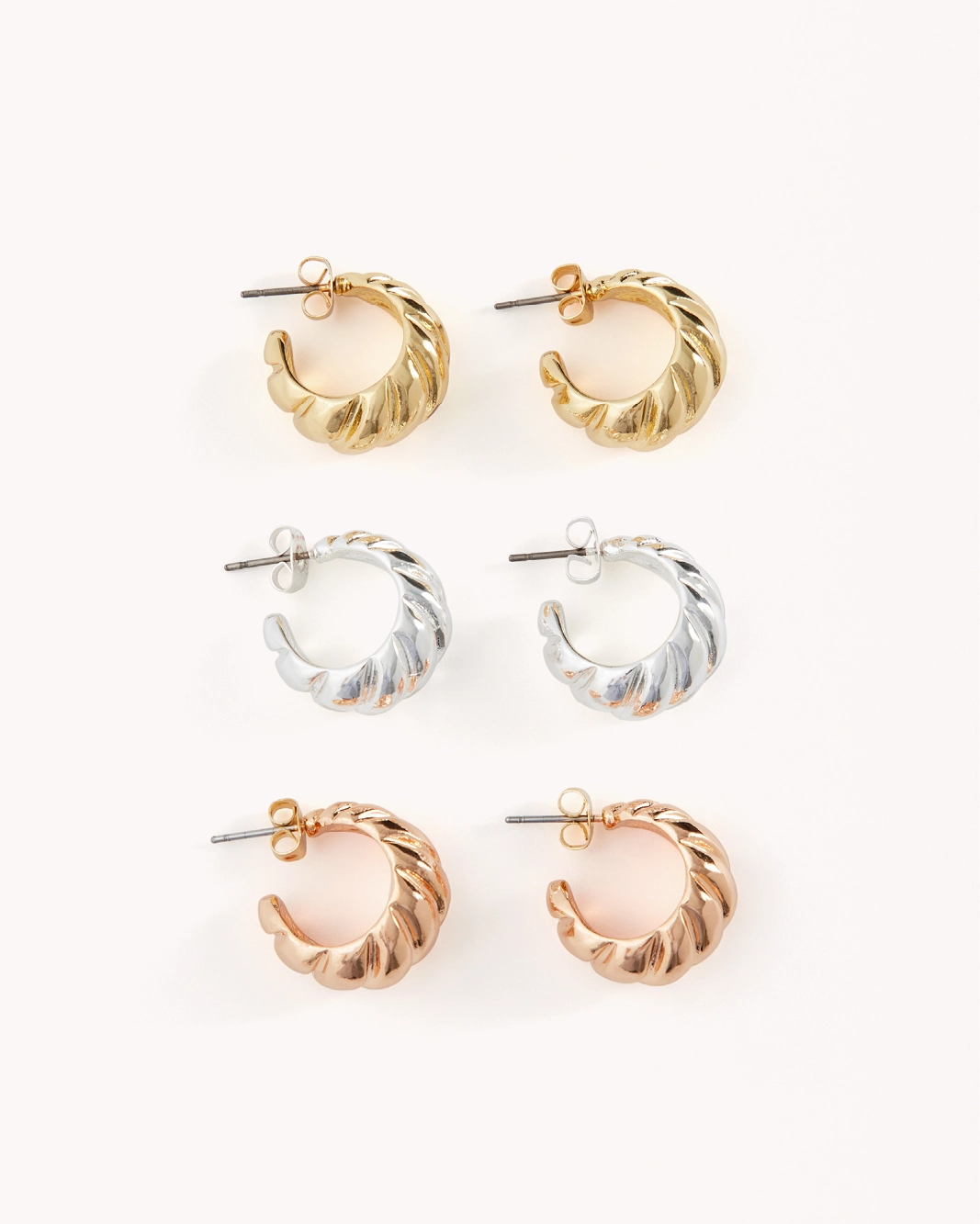 ROSALIE 3 PACK EARRINGS - MULTI PLATED