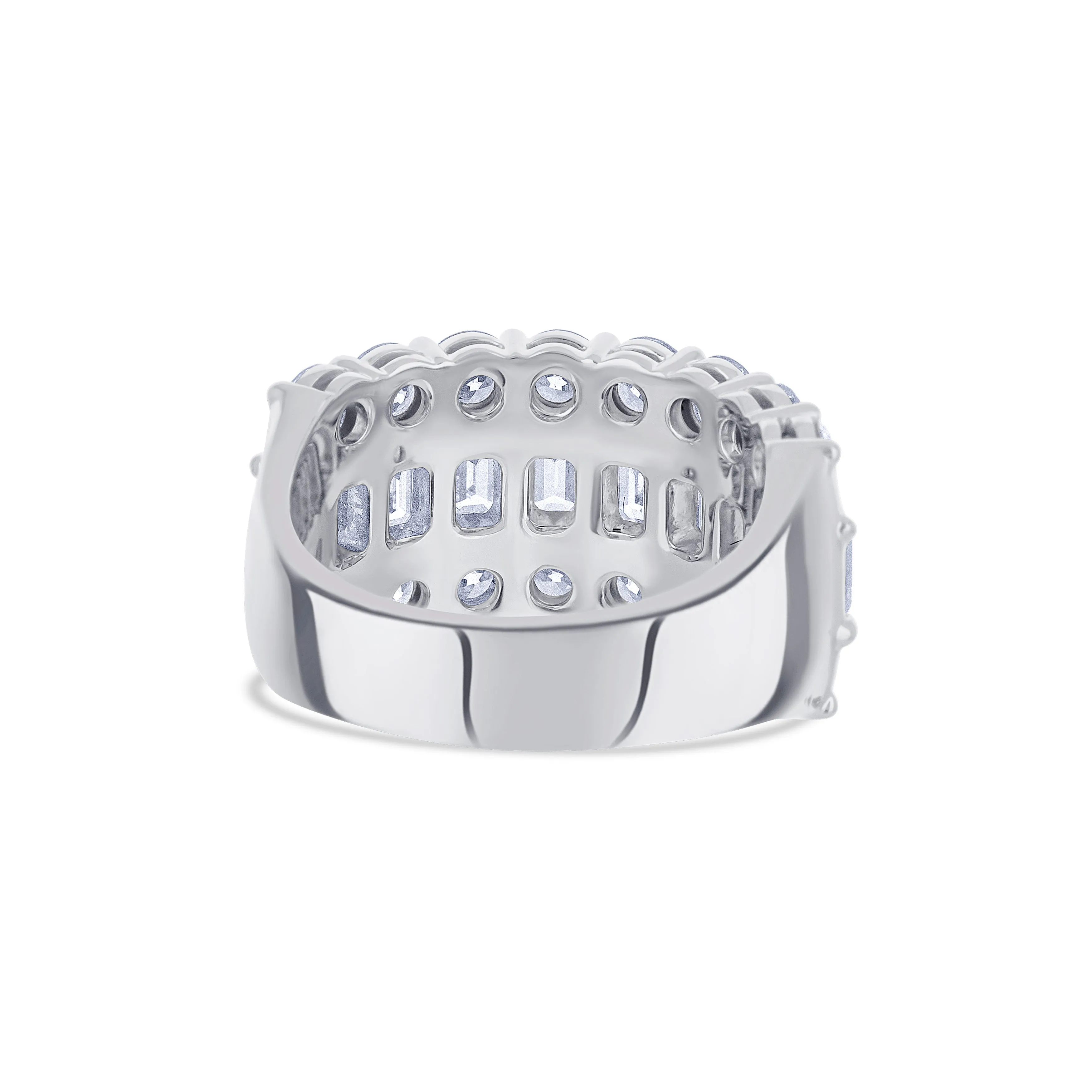 Round & Emerald Cut Band Ring