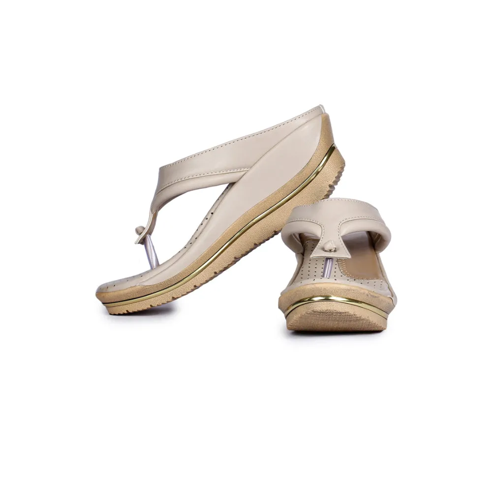 Senorita Casual Beige Slippers For Women LAF-101 By Liberty