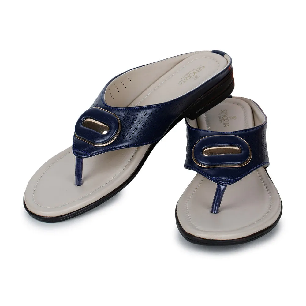 Senorita Casual (Blue) Slippers For Women LAF-710 By Liberty