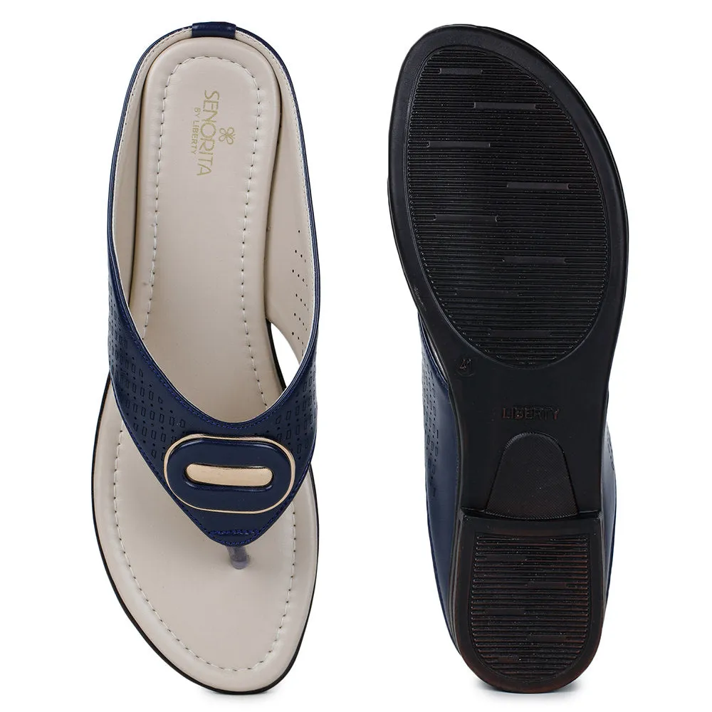 Senorita Casual (Blue) Slippers For Women LAF-710 By Liberty