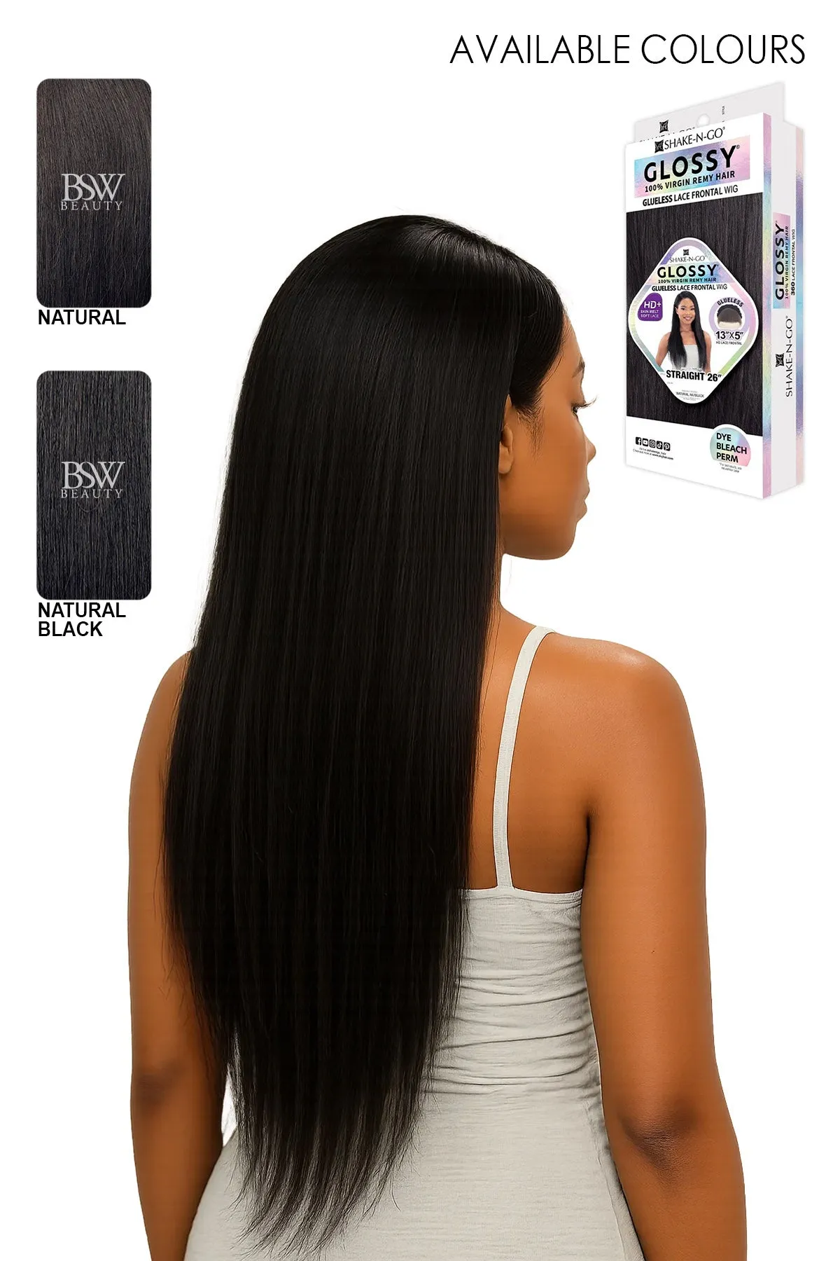 SHAKE N GO GLOSSY 13X5 LACE FRONTAL WIG - STRAIGHT 26"