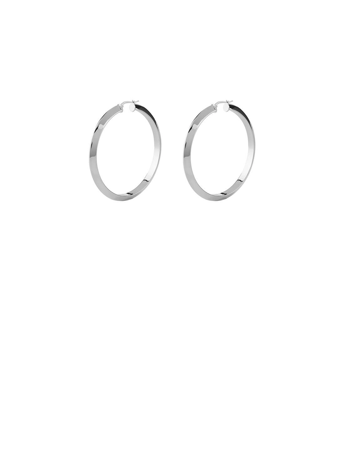 Silver I Did It Again Hoop Earrings