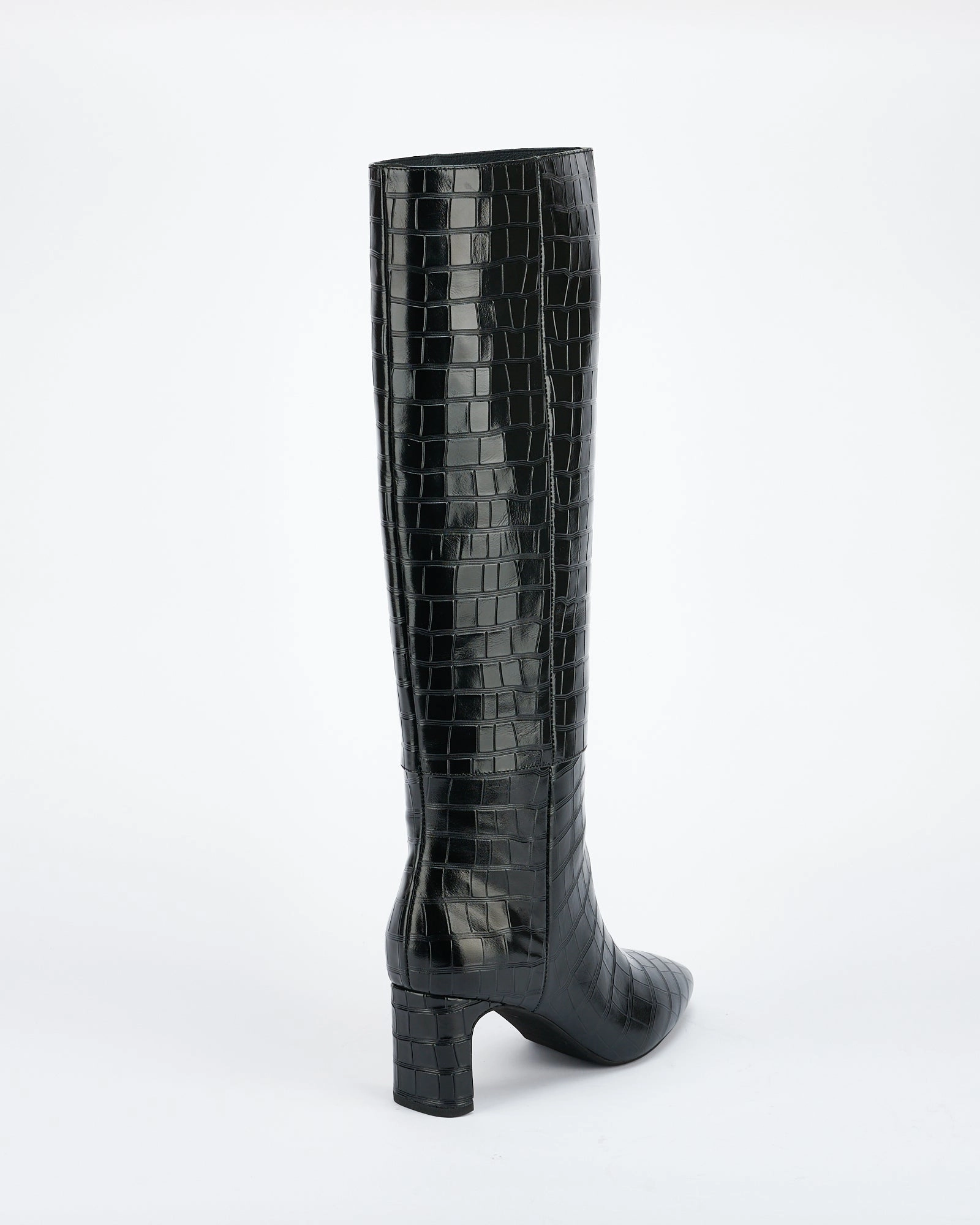 Sinna Knee High Boot Black Croc