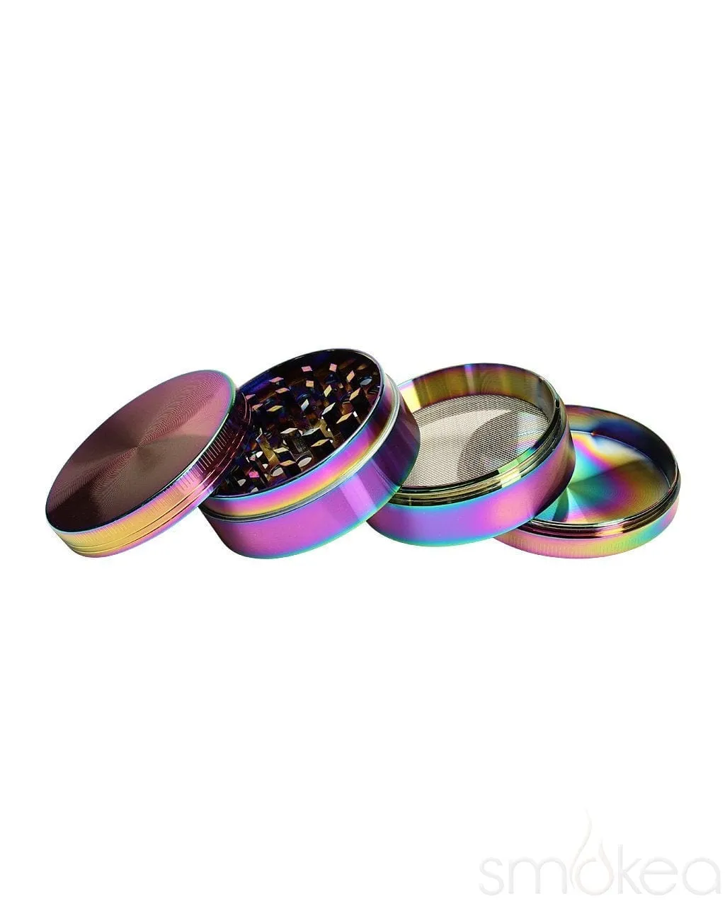 SMOKEA 2.5" 4pc Rainbow Metallic Grinder