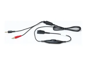 Starkey SM135-PTT/MM - PTT (push-to-talk) headset adapter - with dual multimedia 3.5mm prongs M135-PTT/MM-SSG