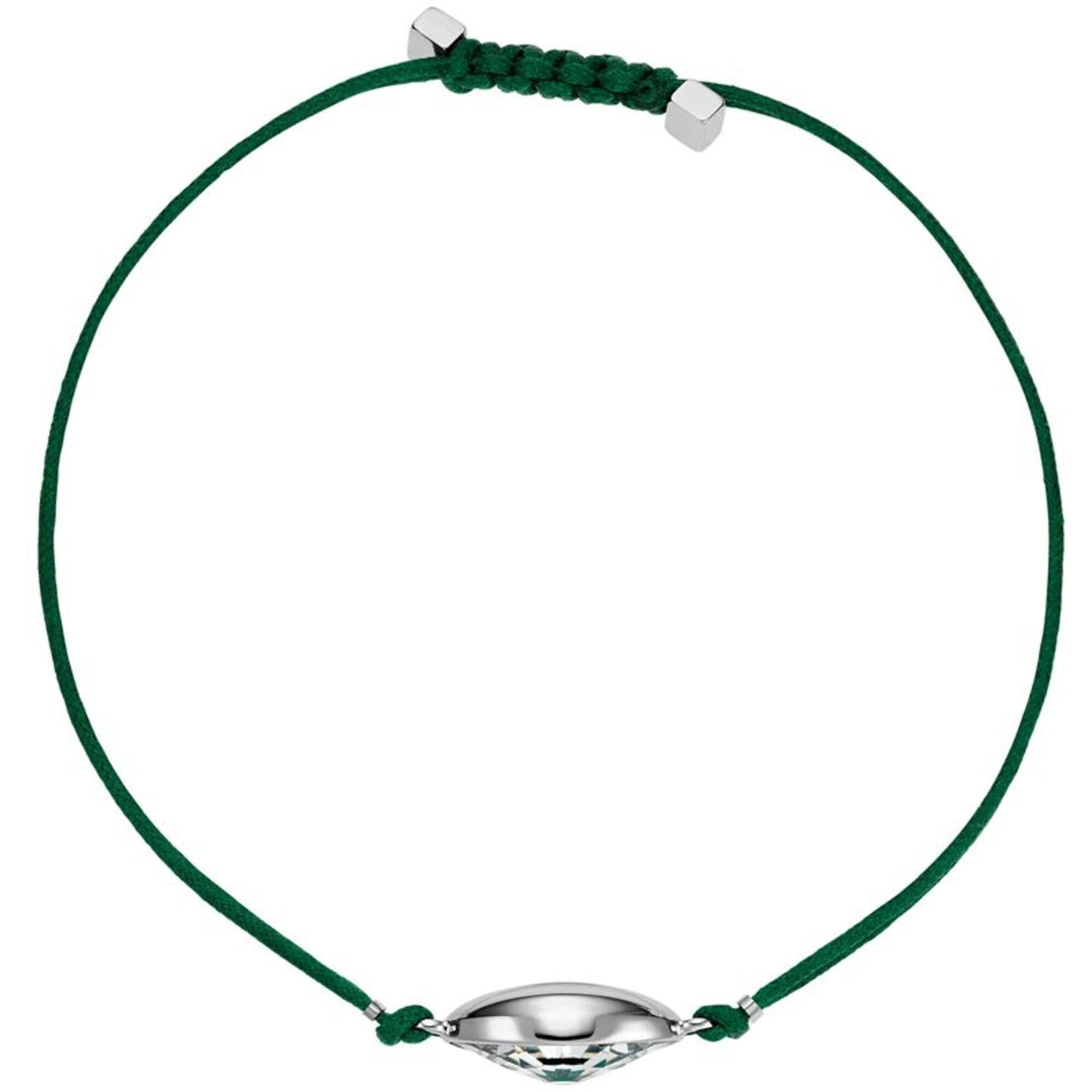 Swarovski Women's Bracelet - Power Green Evil Eye Adjustable Cord | 5551805