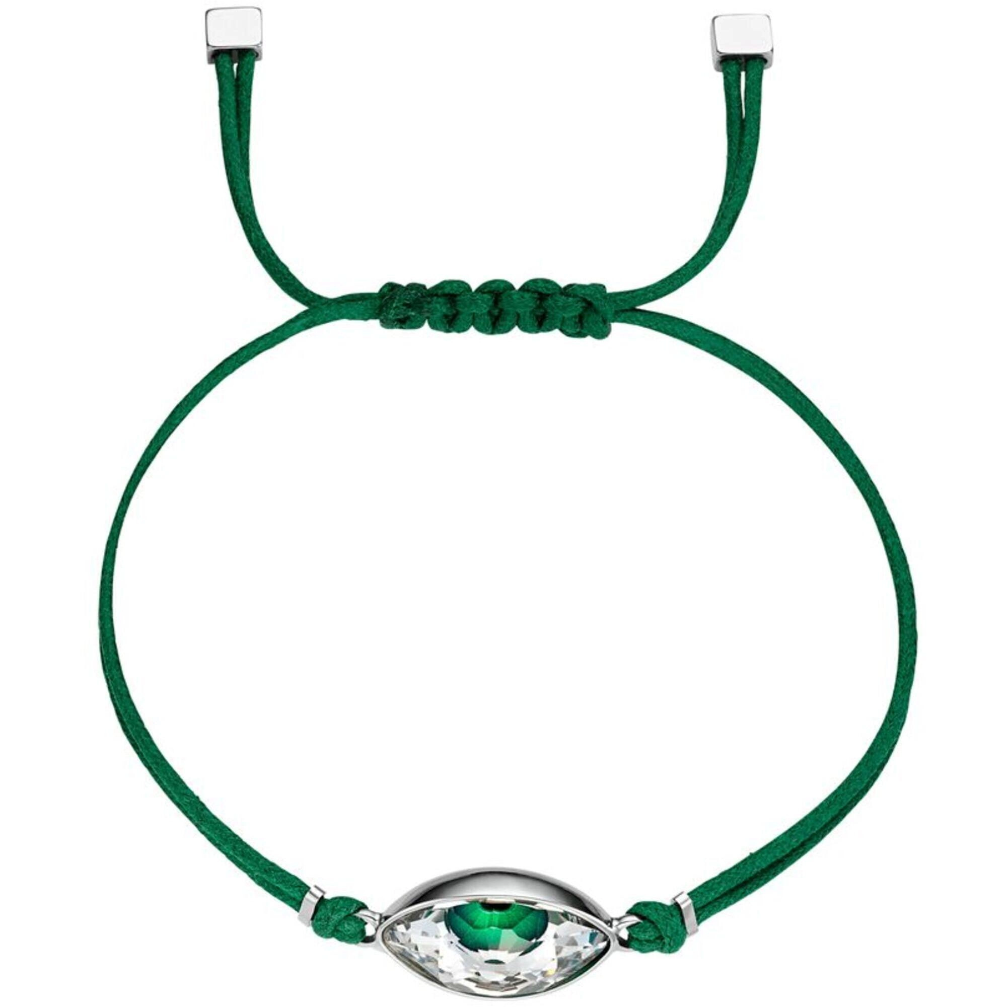 Swarovski Women's Bracelet - Power Green Evil Eye Adjustable Cord | 5551805