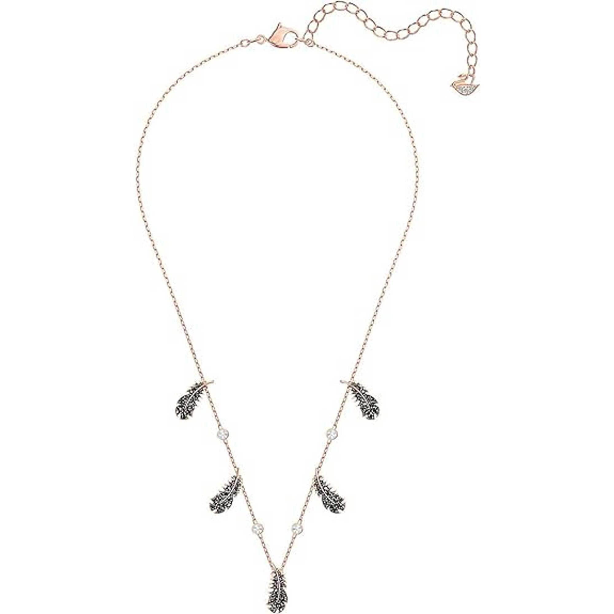 Swarovski Women's Necklace - Naughty Rose Gold Plated and Black Crystal | 5497874