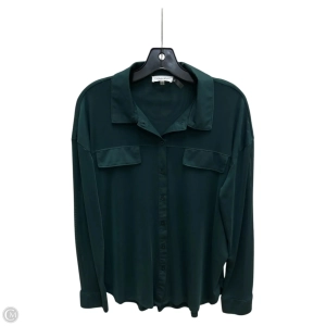 Top Long Sleeve By Calvin Klein In Green, Size: M