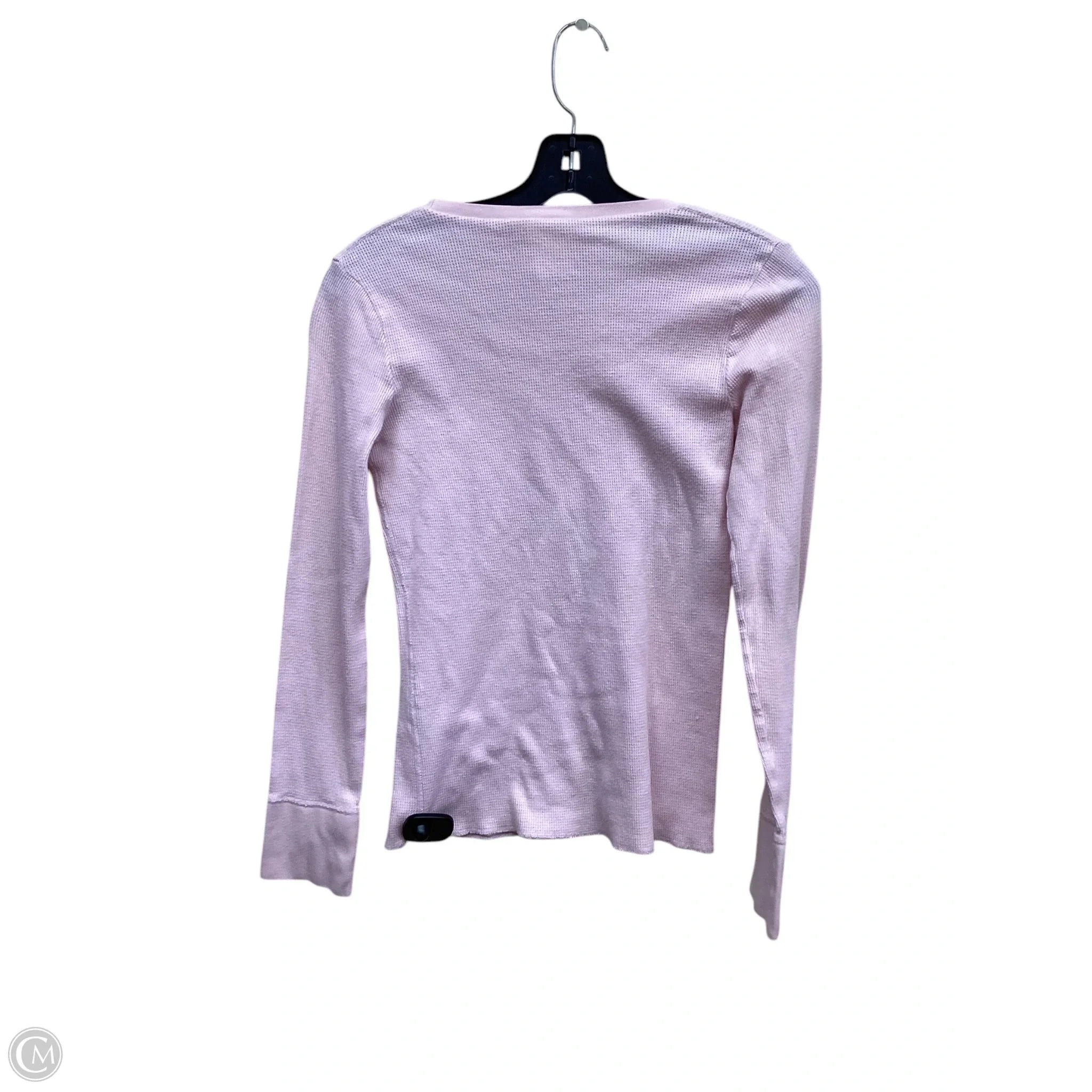 Top Long Sleeve By Lacoste In Pink, Size: M