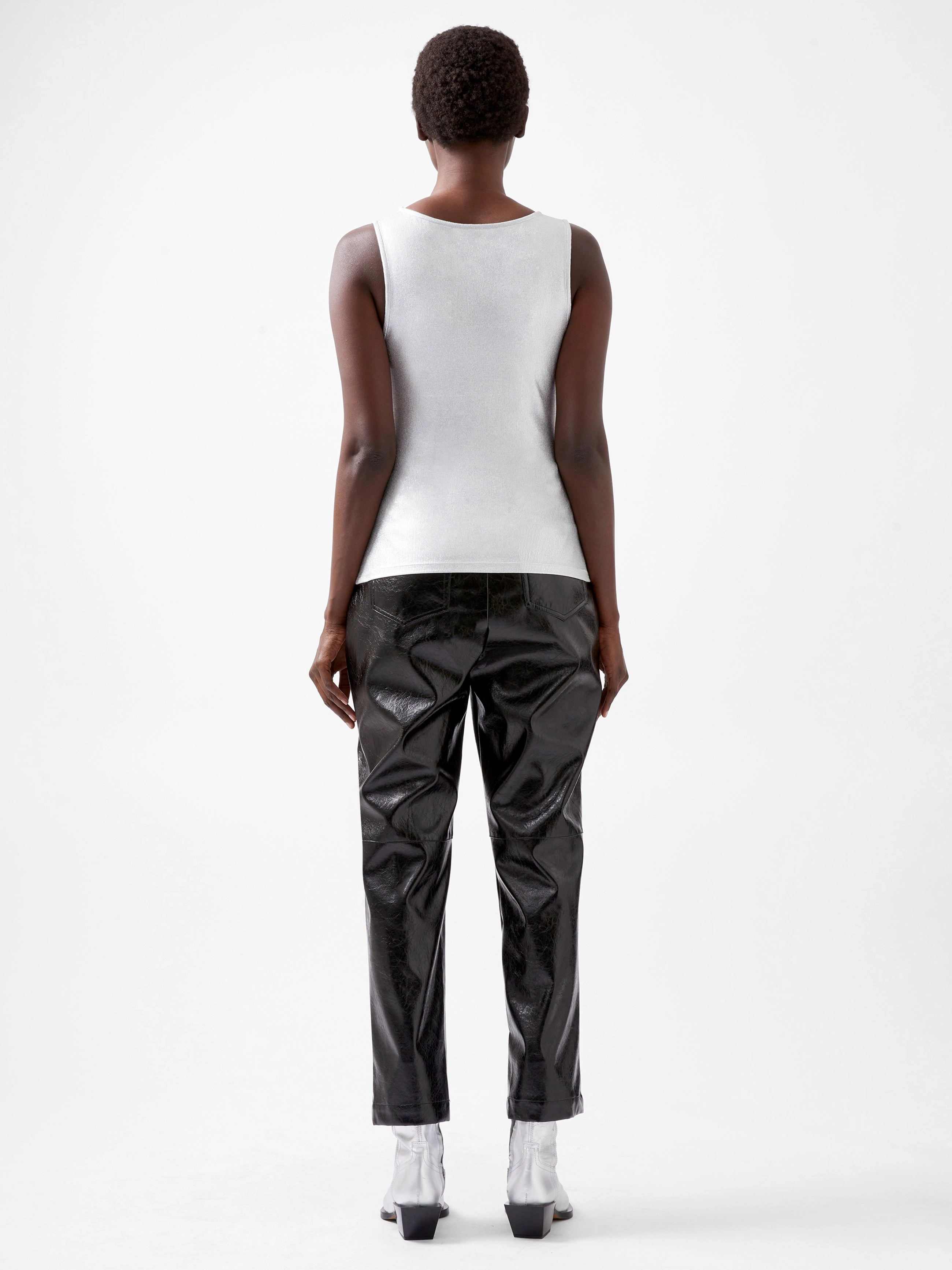 Vista Ribbed Foil Coated Tank Top