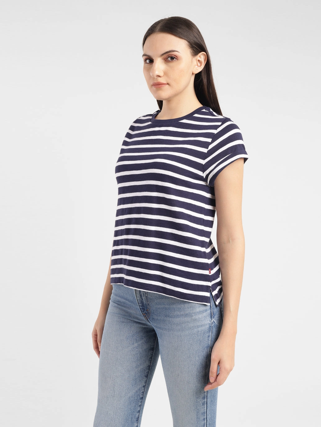 Women's Striped Crew Neck T-shirt
