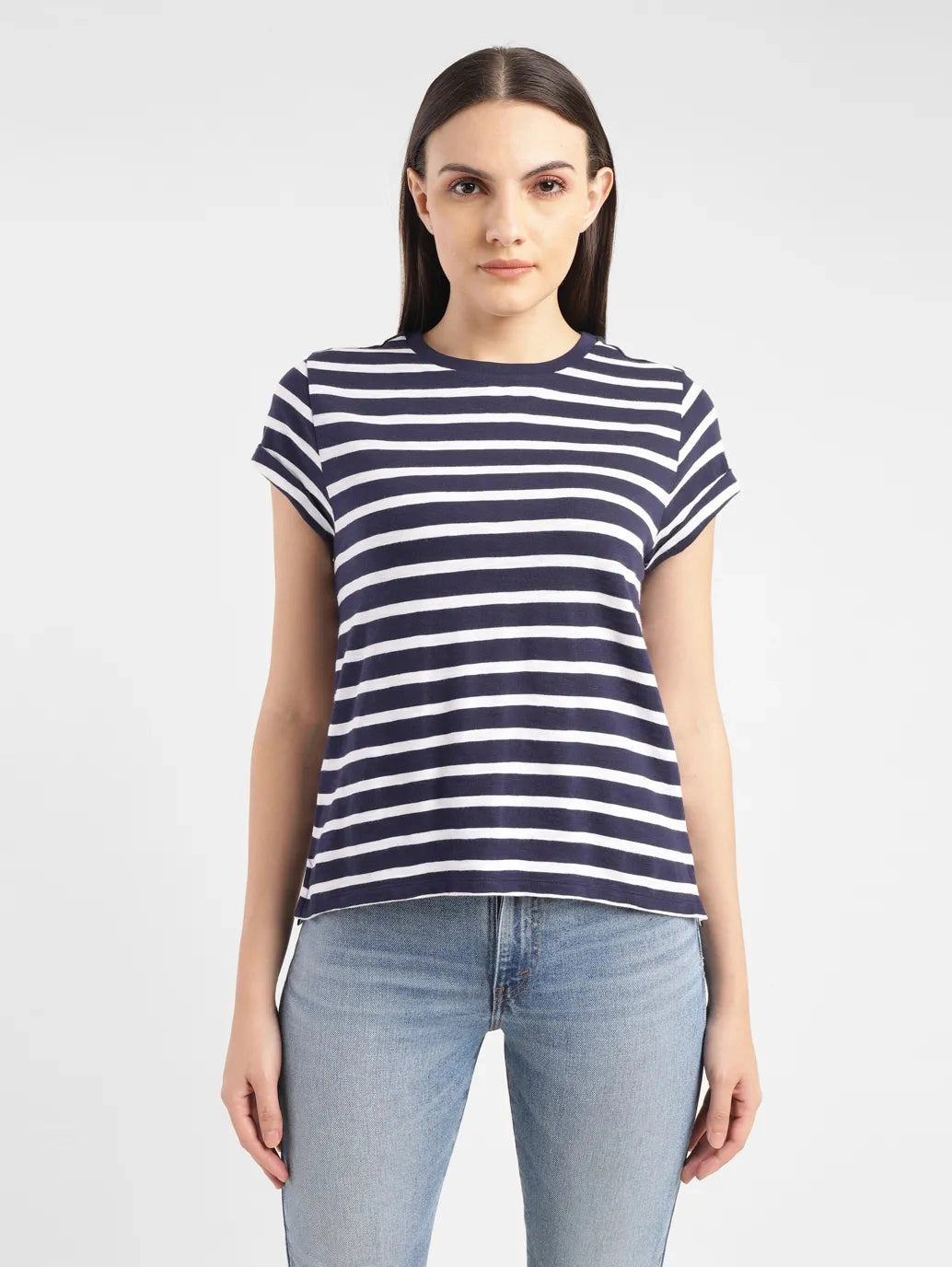 Women's Striped Crew Neck T-shirt