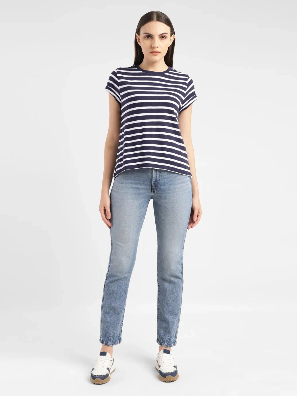 Women's Striped Crew Neck T-shirt