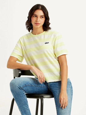 Women's Striped Relaxed Fit T-Shirt