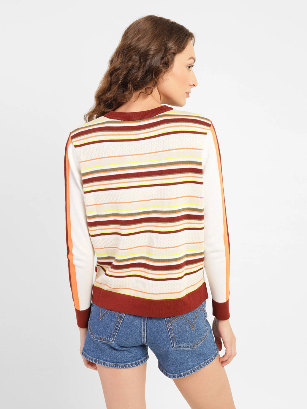 Women's Striped Round Neck Sweater