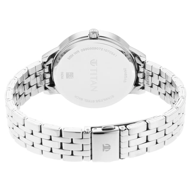 Workwear Women Black Dial & Stainless Steel Strap