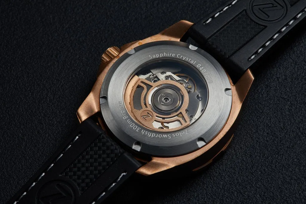 Zelos Swordfish Bronze Black Sand ETA 2892